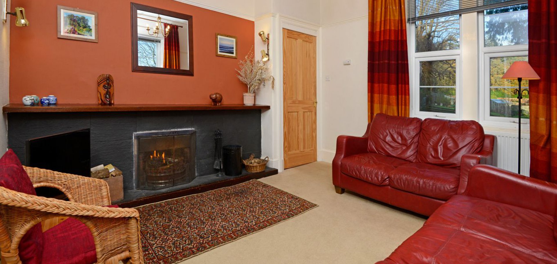 Sitting room at the Lodge self catering holiday accommodation near castle douglas in dumfries and galloway