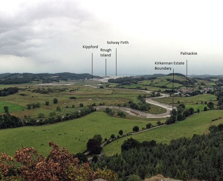 The view from Ravens Craig looking towards Kippford and the Solway Firth