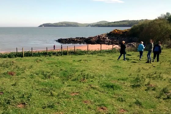 Red Haven beach near Kirkennan Estate Holiday Cottages in Dumfries and Galloway
