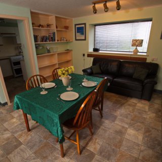 The separate dining room also incorporates a relaxing seating area 