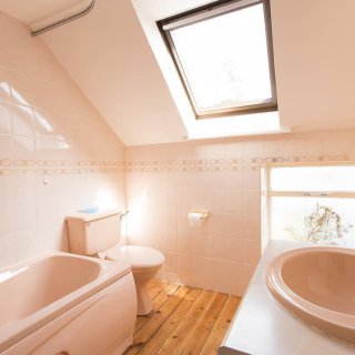 There is a washroom on each floor - photo shows first floor bathroom.