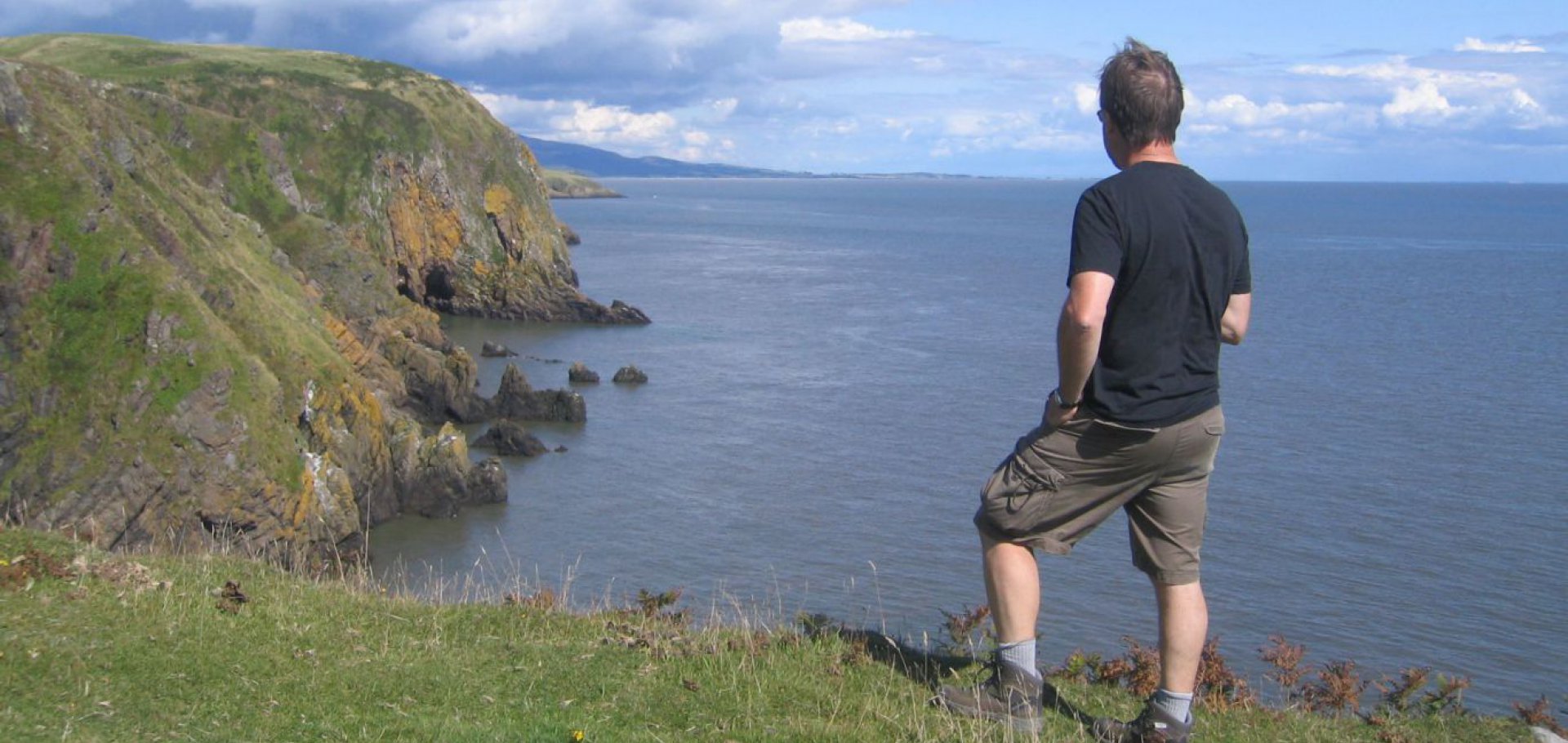 cliff top walk balcary in Dumfries and Galloway