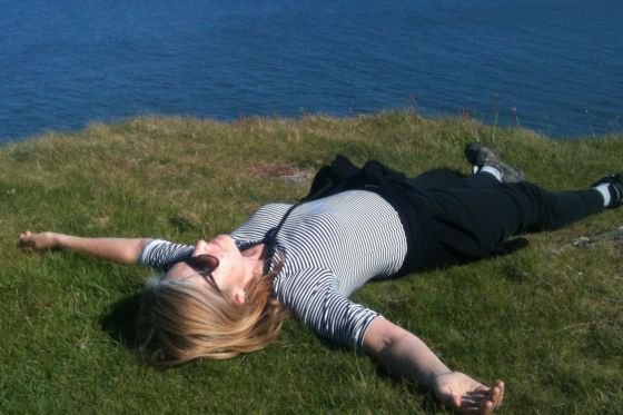 relaxing near balcarry bay on the Solway Coast
