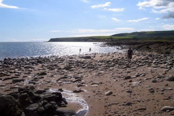 sea swimming rascarrel bay on the Solway Coast