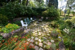terrace at victorian walled garden kirkennan