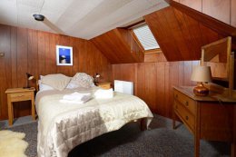 The double bedroom in The Mews with king sized bed
