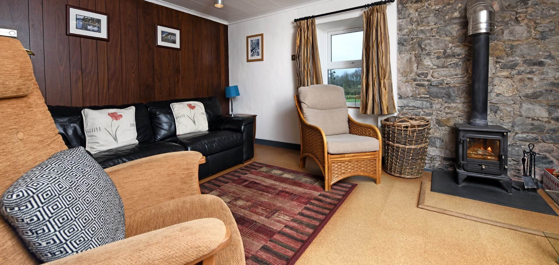 Mews Holiday Cottage Near Castle Douglas Sitting Room With Woodburning Stove