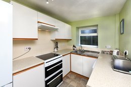 The well equipped kitchen has all you might need for eating in. 