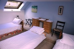 The twin bedroom can be set up as a triple