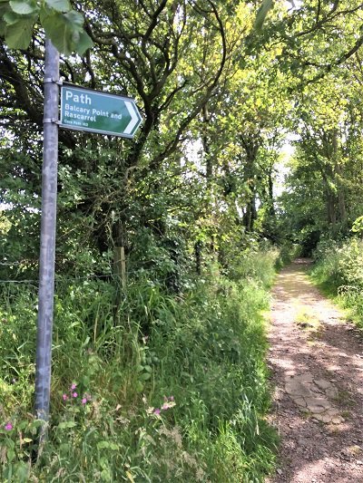 Start of Balcary cliff walk dumfries and galloway