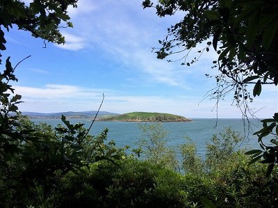 View across to Hestan Island Balcary Cliffs walk