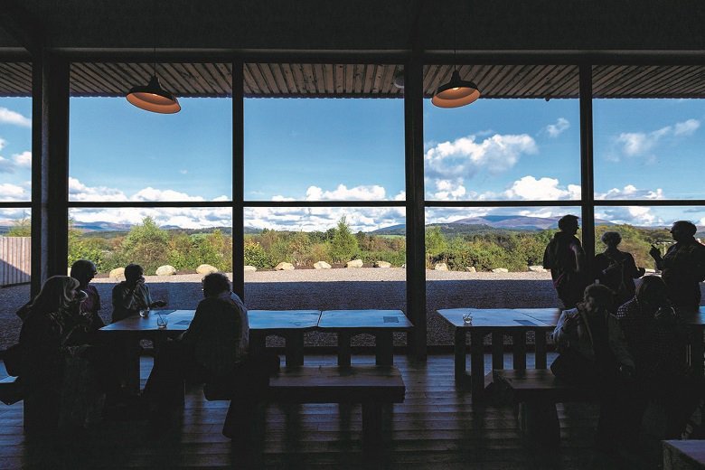 The crafty distillery bar and cafe has wonderful views