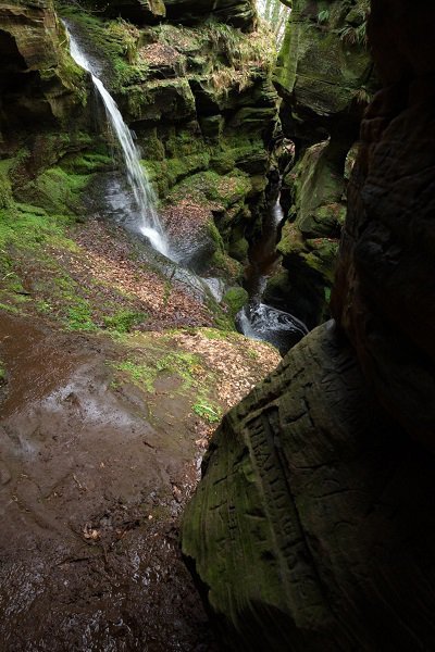 Waterfall at Crichope Linn Dumfries and Galloway