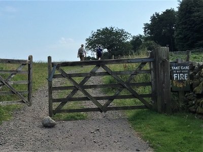 Take the right hand fork and pass through the gate to walk to White Port beach dumfries and galloway