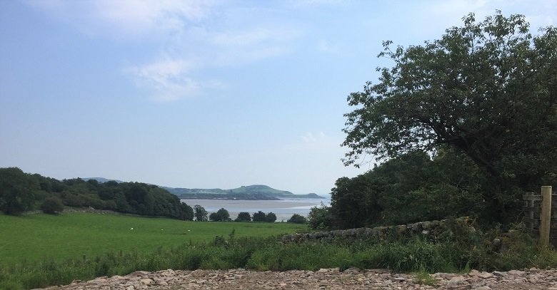 View towards castle point and rough island walk to white port beach dumfries and galloway